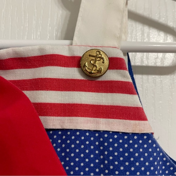 Unbranded Nautical Themed Toddler Dress SUN with Red Bow Size 3 Toddler - Picture 4 of 10